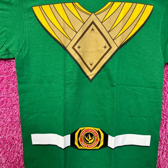 Power Rangers Green Dragon Power Ranger Armor Costume Tee M - Picture 2 of 4